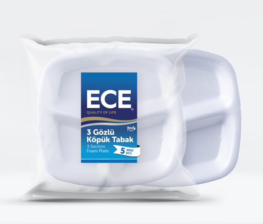 3 Gözlü Köpük Tabak