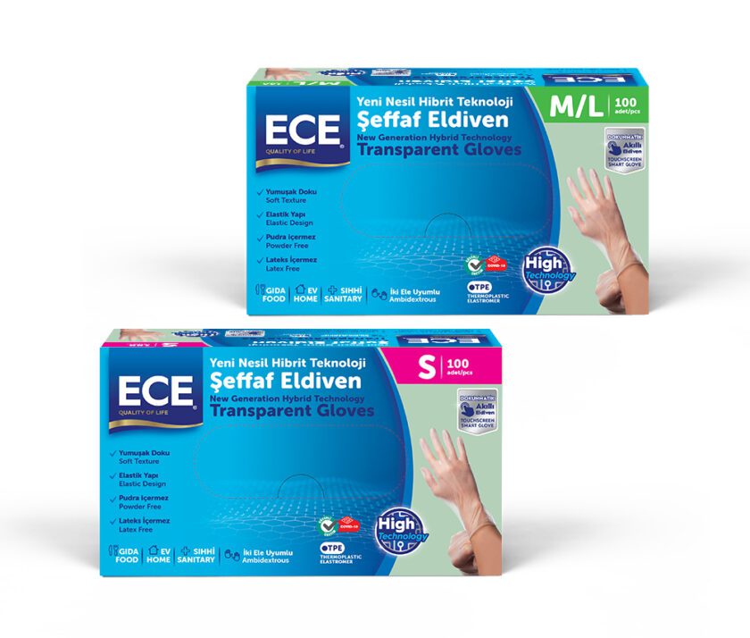 Yeni Nesil Hibrit Teknoloji Şeffaf Eldiven